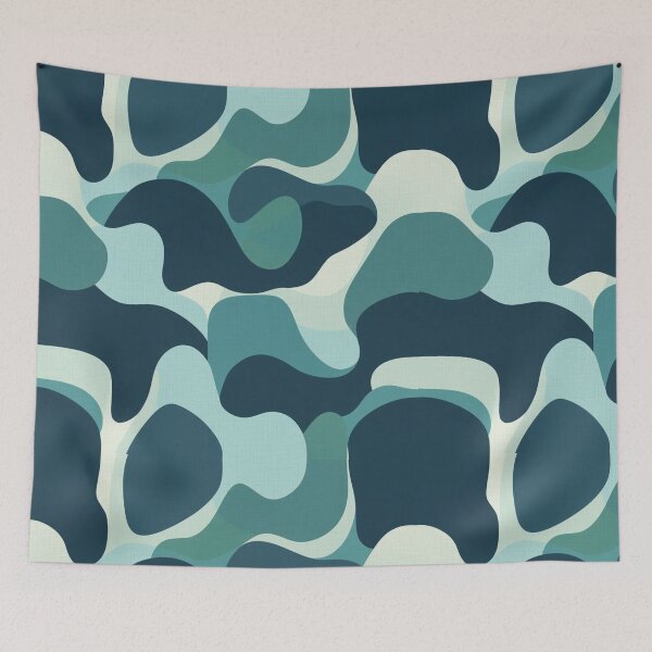 Item preview, Deep ocean palette abstract pattern designed and sold by DuliDoodles.