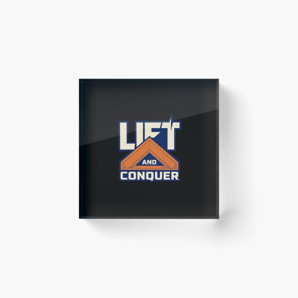 Item preview, Lift and Conquer – Bodybuilding Gym Workout Design, Weightlifting & Strength Training, Powerlifting, Muscle Building, Heavy Lifting, Fitness Motivation, Progressive Overload, Strongman Gym Gift designed and sold by Typologystudios.