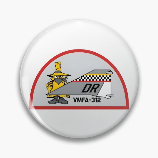 Artikelvorschau, USMC VMFA-312 „Checkerboards“ Flugzeugleitwerks-Halbkreis-Patch entworfen und verkauft von CharlieDesings.