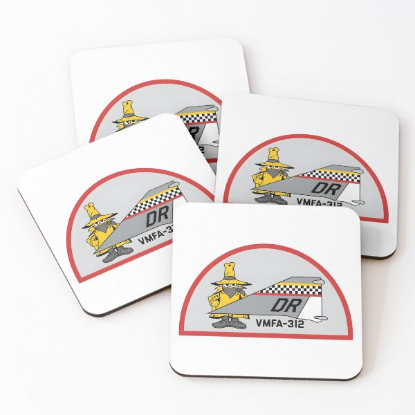Artikelvorschau, USMC VMFA-312 „Checkerboards“ Flugzeugleitwerks-Halbkreis-Patch entworfen und verkauft von CharlieDesings.