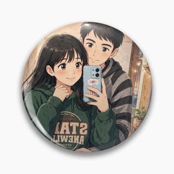 Item preview, Cozy Anime Couple Hug In Autumn Village designed and sold by parejitasghibli.