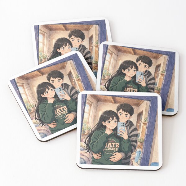 Item preview,  Cozy Anime Couple Hug In Autumn Village  designed and sold by parejitasghibli.