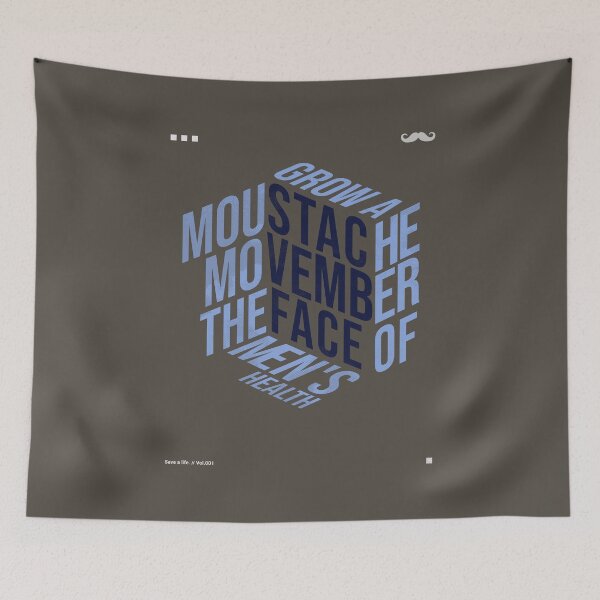 Aperçu de l'œuvre Laissez-vous pousser la moustache Movember Le visage de la santé masculine créée et vendue par RR-Arts.