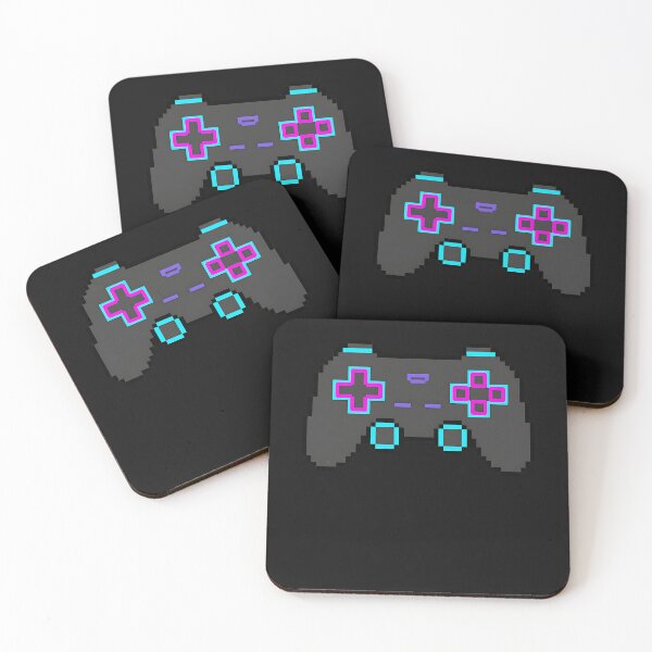 Item preview, Retro Pixel Art Gaming Controller Neon designed and sold by AilinsDesigns.