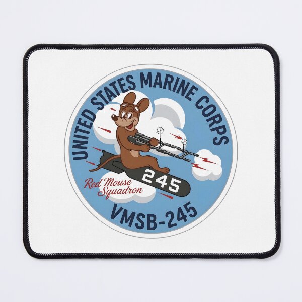Item preview, USMC VMSB-245 "Red Mouse Squadron" Scout Bombing Patch designed and sold by CharlieDesings.