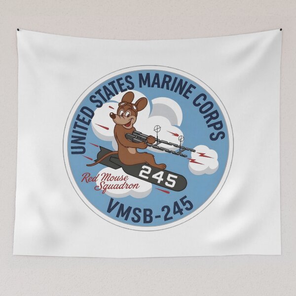 Item preview, USMC VMSB-245 "Red Mouse Squadron" Scout Bombing Patch designed and sold by CharlieDesings.
