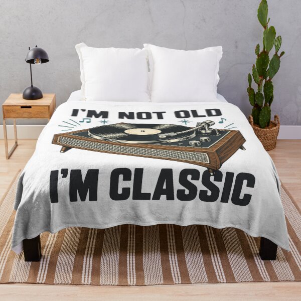 Item preview, I'm Not Old I'm Classic Retro Vinyl Record Player designed and sold by andre-hollow.