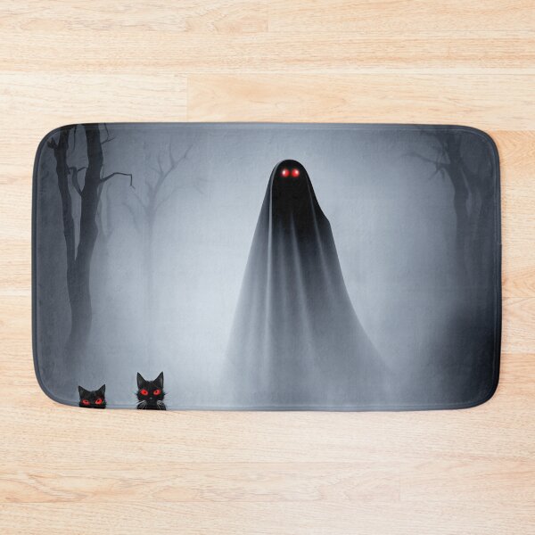 Item preview, Misty forest ghost and two black cats with red eyes designed and sold by Photopat.