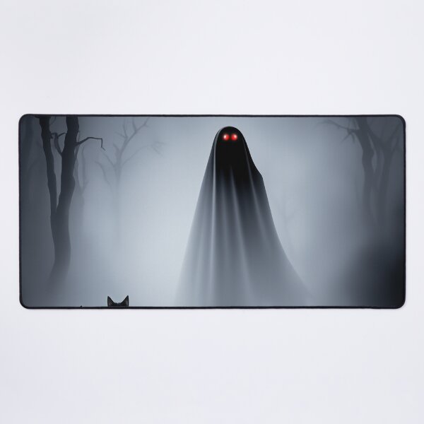 Item preview, Misty forest ghost and two black cats with red eyes designed and sold by Photopat.
