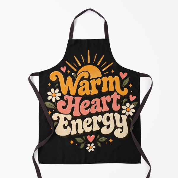 Item preview, Warm Heart Energy Retro Positive Quote Floral Illustration designed and sold by Sanika arts .