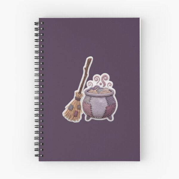 Item preview, Cute Felt Witch Cauldron and Broomstick Art designed and sold by KPT Art & Design.