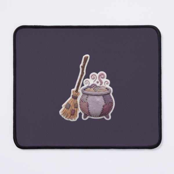 Item preview, Cute Felt Witch Cauldron and Broomstick Art designed and sold by KPT Art & Design.