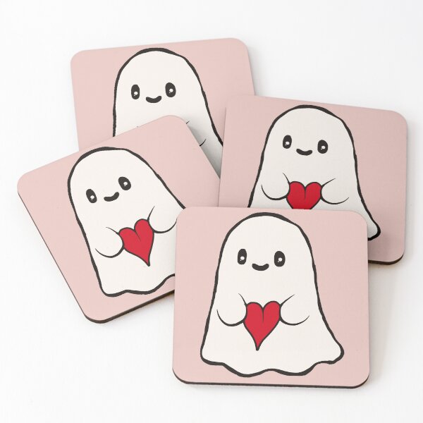 Item preview, Cute Ghost Holding a Red Heart designed and sold by TackyTime.