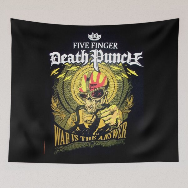 Item preview, Five Finger Death Punch Original Custom Vintage Music Poster Wall Art Tee Shirt Design designed and sold by Cool Robot Bro..