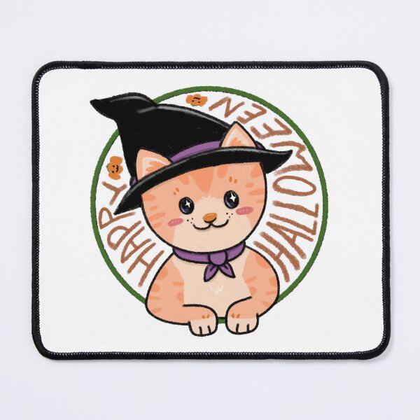Item preview, Halloween Cat Cute Witch Kitten Orange Pumpkin Emblem designed and sold by Tataoliver.