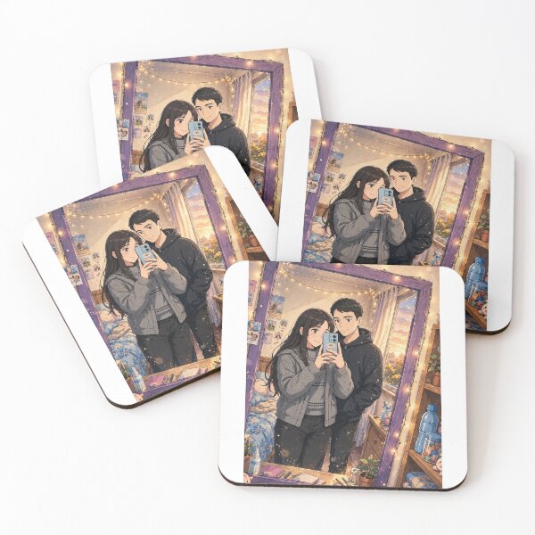 Item preview, Cozy Anime Couple Hug In Autumn Village  designed and sold by parejitasghibli.