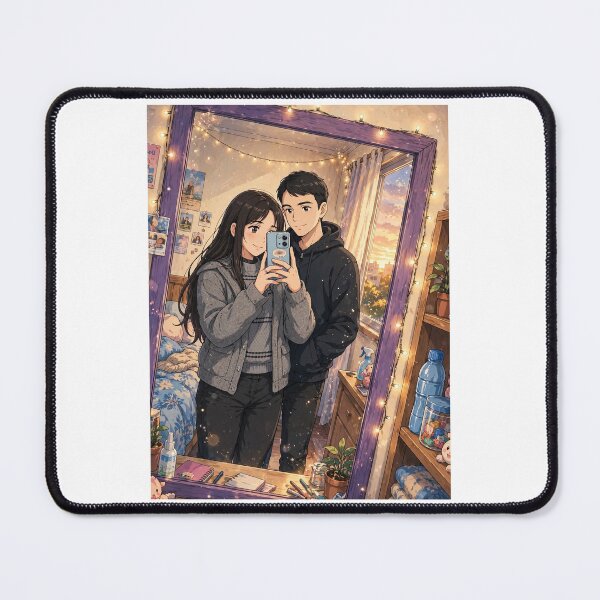 Item preview, Cozy Anime Couple Hug In Autumn Village  designed and sold by parejitasghibli.