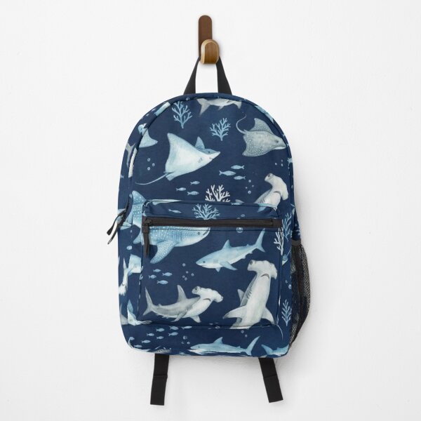 Item preview, Monochrome blue watercolour shark designed and sold by Differenceee.