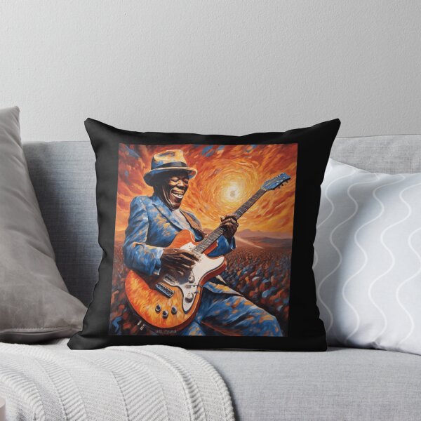 Item preview, Buddy Guy Fiery Blues Guitar Portrait Design designed and sold by Wend123.