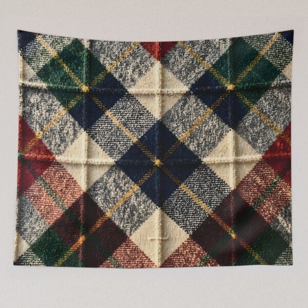 Item preview, Patrón clásico de cuadros escoceses Argyll de rombos en verde designed and sold by Sybille-Yates.