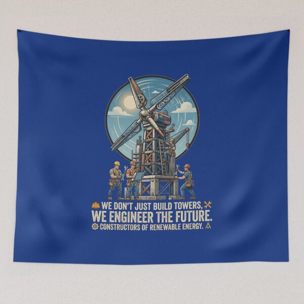 Item preview, Renewable Energy Wind Turbine Engineers – We Engineer The Future Art   designed and sold by Evelashop.