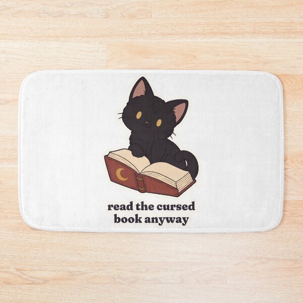Item preview, Dark Academia Black Cat Read the Cursed Book Anyway designed and sold by OuqCreations.
