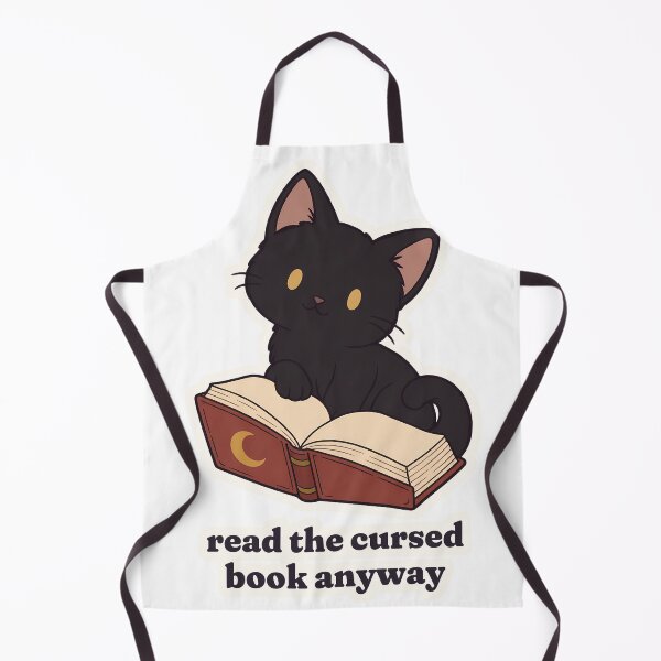 Item preview, Dark Academia Black Cat Read the Cursed Book Anyway designed and sold by OuqCreations.