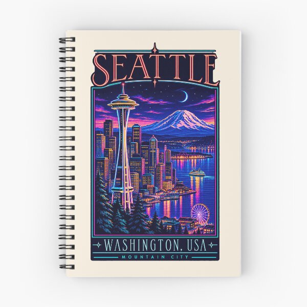 Item preview, Seattle, Washington, USA [Neon Illustration] designed and sold by elektronen.