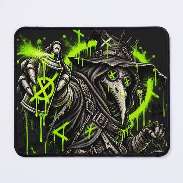 Item preview, Plague Vandal – Graffiti Plague Doctor Dark Street Art designed and sold by Ashen Threads Studio.