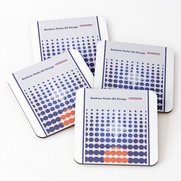 Item preview, abstract blue dots geometric bauhaus posterart  designed and sold by Print_This_Out.
