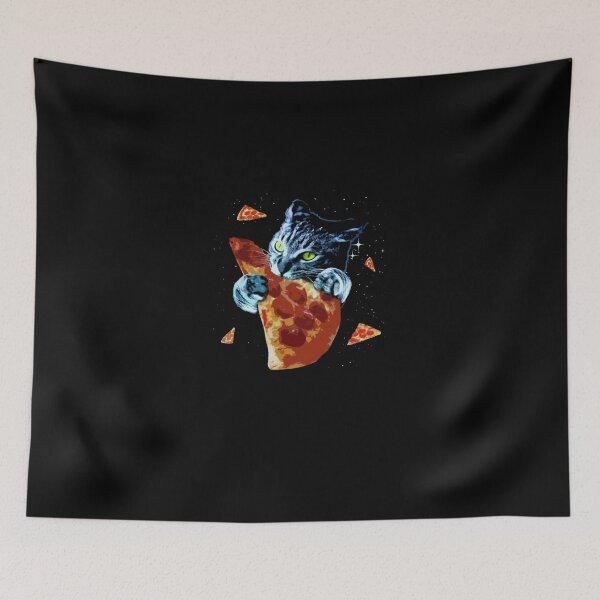 Item preview, Pizza Cat Blue Kitten Eating Slices designed and sold by RebeccaLes1.