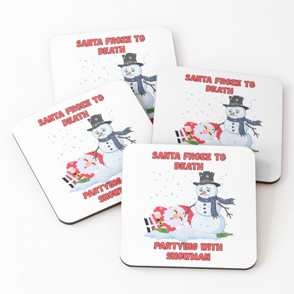Aperçu de l'œuvre Santa Froze To Death Patying With Snowman (Hilarious Christmas Design) créée et vendue par LoveWhatYouDo.