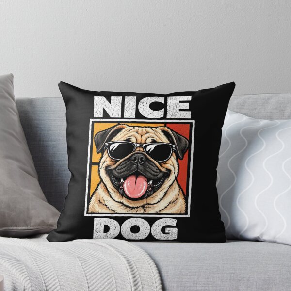 Item preview, NICE DOG - PUG | Pets and Dogs lovers for Men and Women t-shirt designed and sold by panchiTWO.