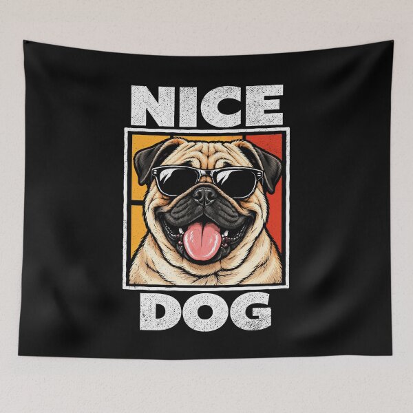 Item preview, NICE DOG - PUG | Pets and Dogs lovers for Men and Women t-shirt designed and sold by panchiTWO.