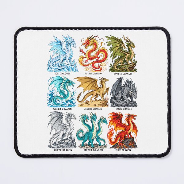 Item preview, Nine Elemental Fantasy Dragons Mythical Dragon designed and sold by andre-hollow.