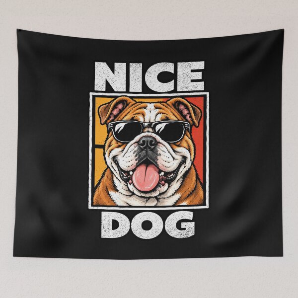 Item preview, NICE DOG - BULLDOG | Pets and Dogs lovers for Men and Women t-shirt designed and sold by panchiTWO.