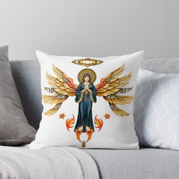 Item preview, Seraphim Biblically Accurate Angel | Six-Winged Gold Manuscript Art designed and sold by Midnight Sigil.