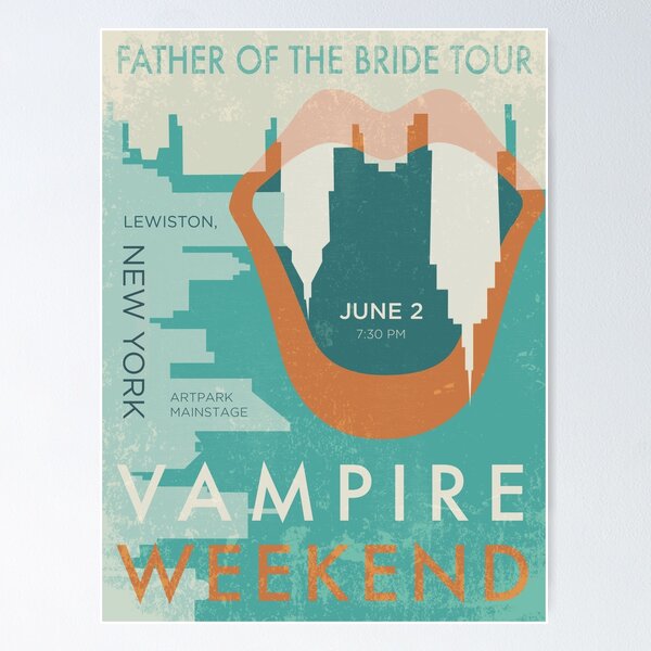 Item preview, Vampire Weekend Original Custom Vintage Music Poster Wall Art Tee Shirt Design designed and sold by Cool Robot Bro..