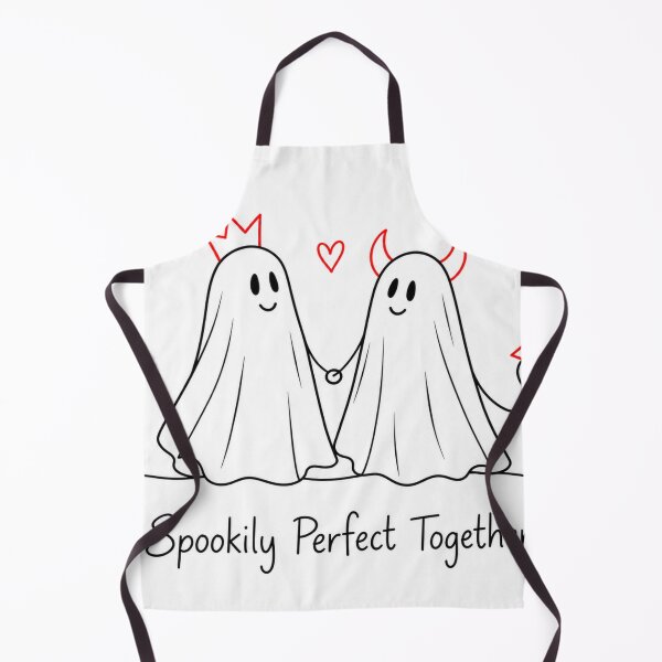 Item preview, Spookily Perfect Together – Cute Ghost Couple Halloween Art designed and sold by byMosia.