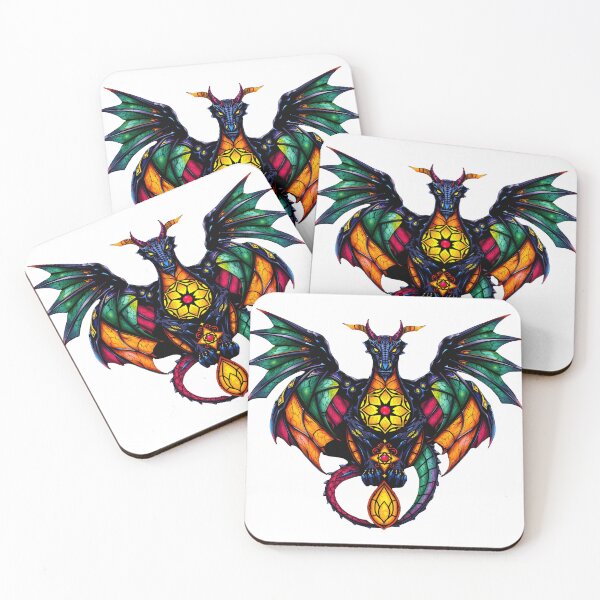 Item preview, Gothic Guardian Dragon | Stained Glass Cathedral Window Art designed and sold by Midnight Sigil.