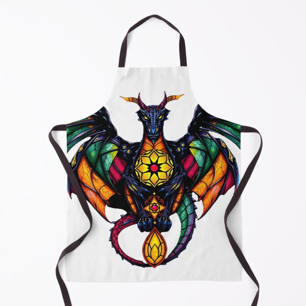 Item preview, Gothic Guardian Dragon | Stained Glass Cathedral Window Art designed and sold by Midnight Sigil.