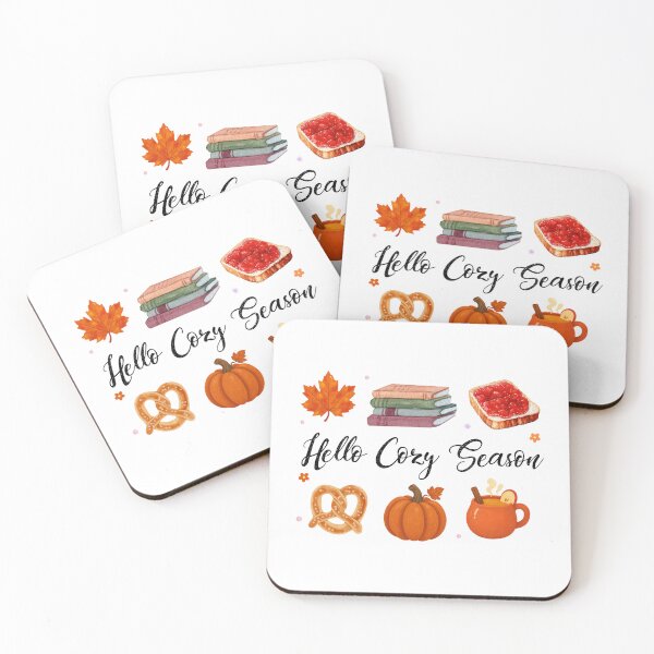 Item preview, Hello Cozy Season Autumn Watercolor Doodles Design designed and sold by dearlymadecustoms.