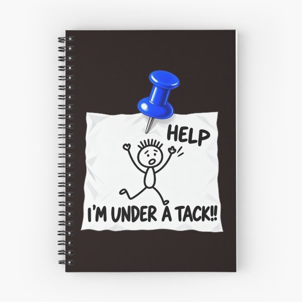 Item preview, Help I'm Under A Tack Funny Stick Figure Pun designed and sold by DYALEEZ-XCR.