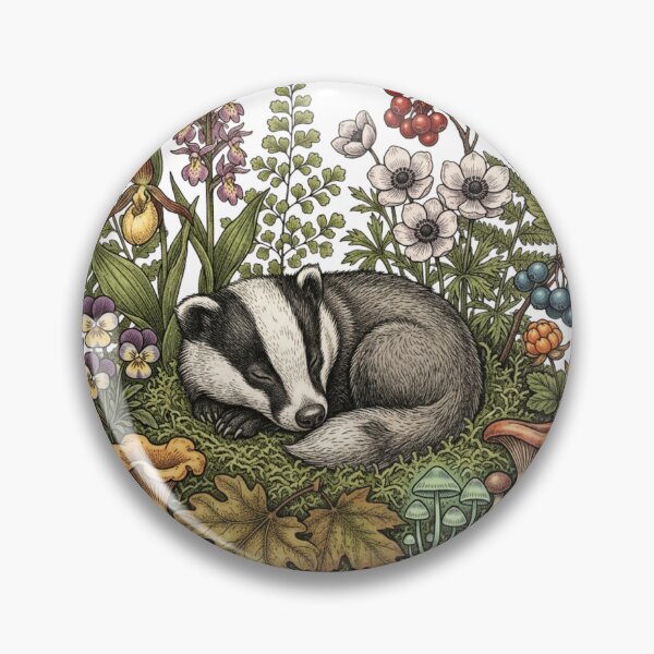 Item preview, Vintage Botanical Sleeping Red Fox and Wildflowers designed and sold by lovepower.