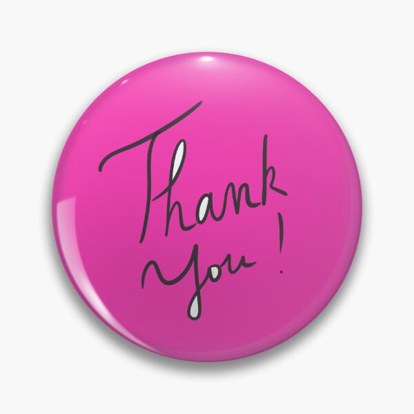 Item preview, Hot Pink Handwritten Thank You typography  designed and sold by Anne Londez Studio.