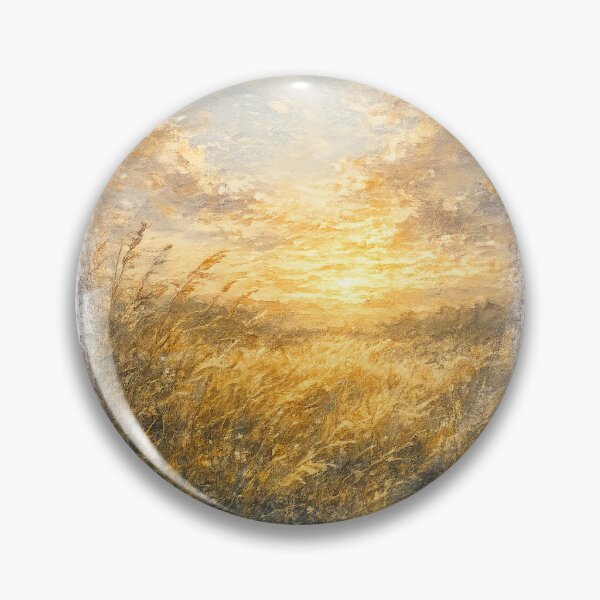 Item preview, Wild Meadow at Golden Hour | Expressive Landscape designed and sold by PawsAndpetalstudio.
