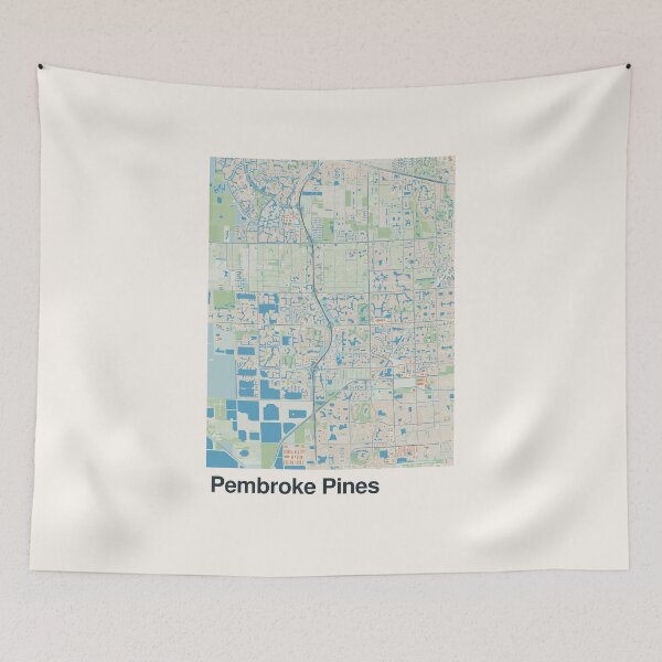 Item preview, Pembroke Pines Minimalistic Map Art designed and sold by MapsNerd.