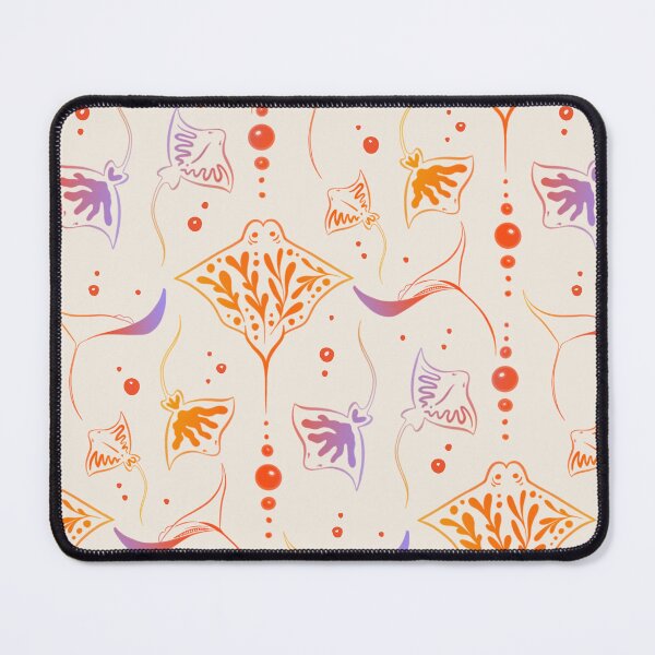 Item preview, Manta ray pattern – Orange & purple sea illustration, coral design designed and sold by Christina Angele Design.