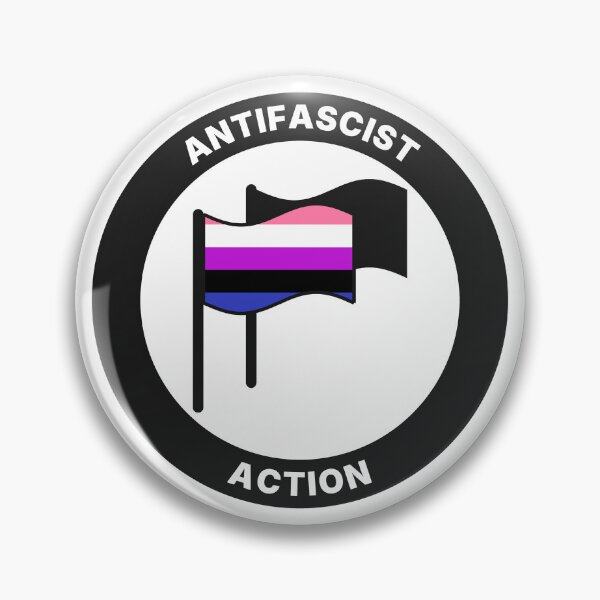 Item preview, Genderfluid Flag Antifa - Genderfluid Pride Antifascist Logo designed and sold by AntifaShop.