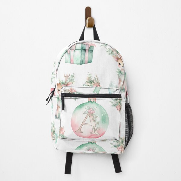 Item preview, A Monogram Pastel Watercolor Christmas Deer Bows Presents designed and sold by Feeling Artsy.